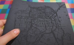 Laser-etched San Francisco notebook