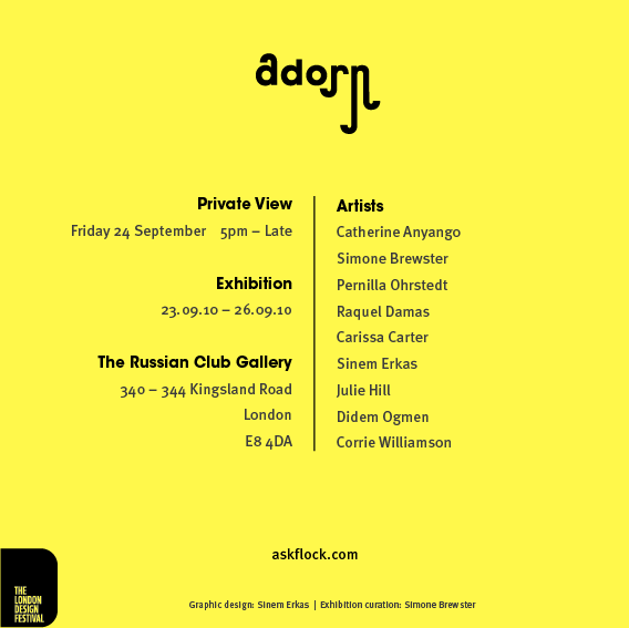 Adorn, a collective entry in the London Design Festival