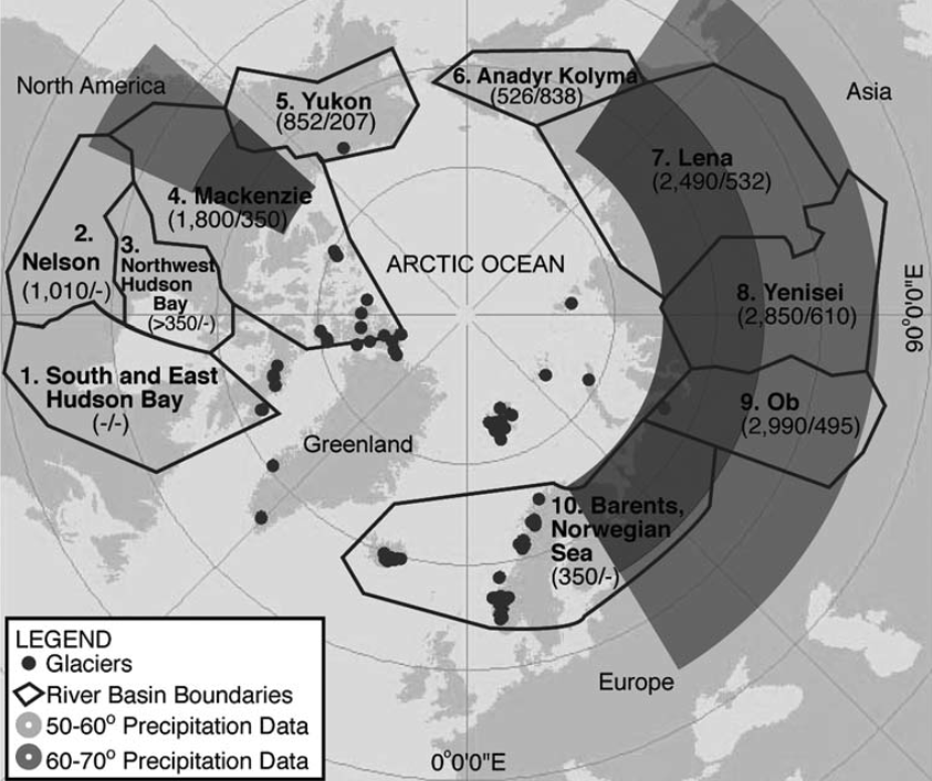 Observational Evidence of Increases in Freshwater Inﬂow to the Arctic Ocean