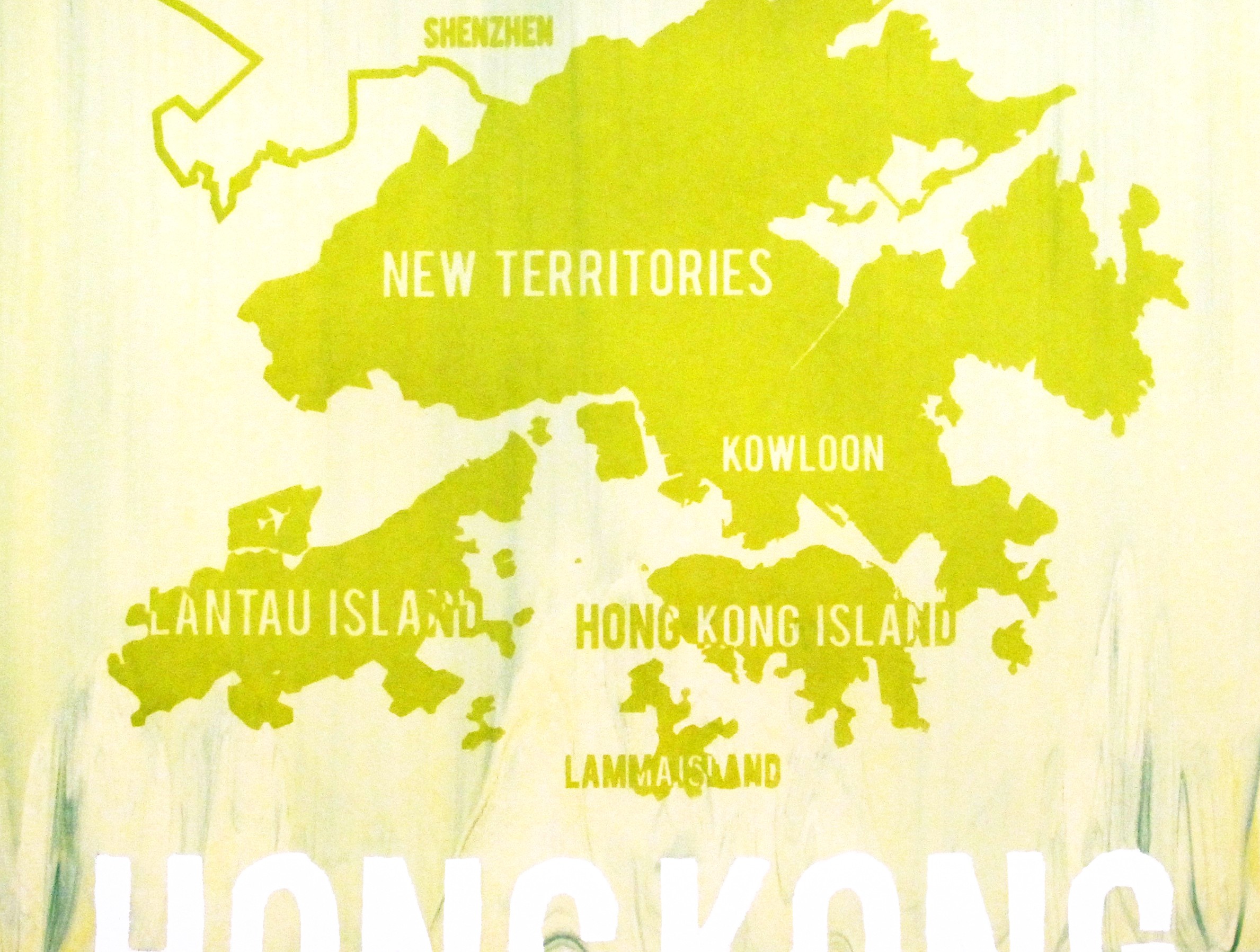 Hong Kong Map Screen Print